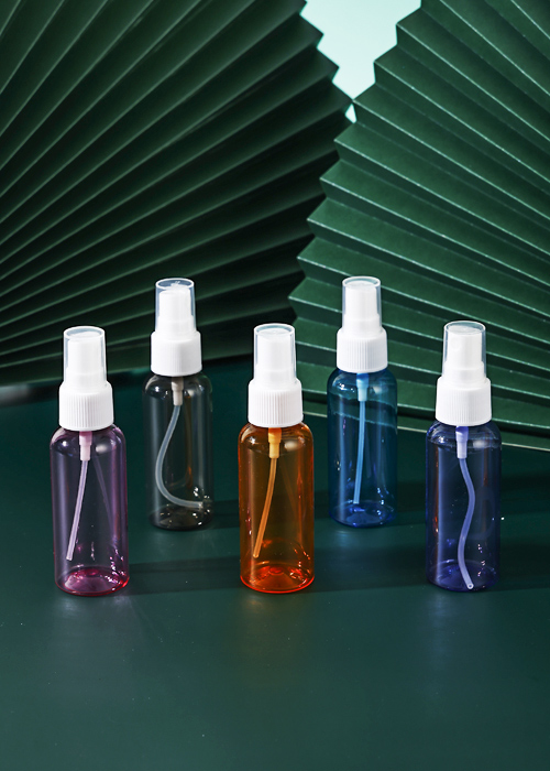 Flacon rotund transparent de culoare PET de 60 ml