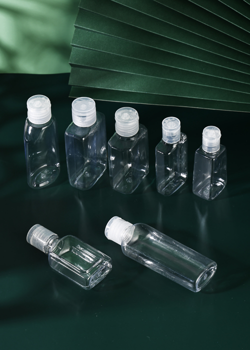 Sticlă plată, ovală, pătrată, de 60 ml PET