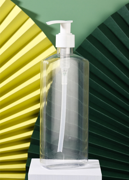 Flacon plat PET cu pompa de lotiune de 400 ml