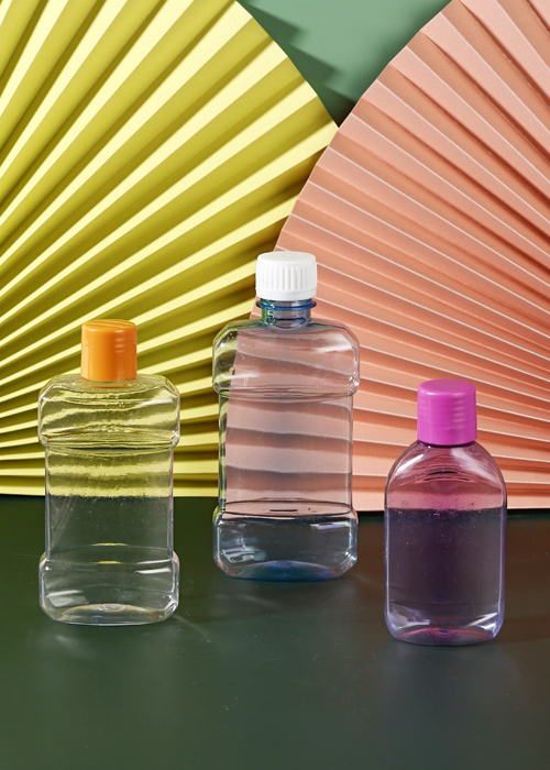 Flacon PET transparent pentru apă de gură de 100-300 ml