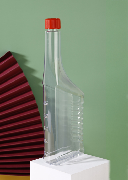 Flacon de ulei plat din PVC de 400 ml. Sticla de ulei lubrifiant
