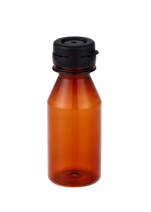30-60 ml PET Maro Transparent Snap Cap Liquid Liquid Sticlă rotundă