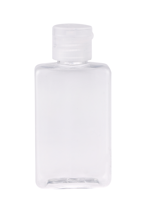 Flacon pătrat transparent PET de 40-60 ml