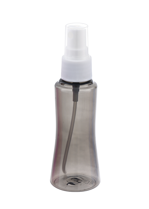 Flacon spray cu gura clopot din PET transparent de 60 ml de culoare sticla dezinfectanta cu alcool pentru curatare ochelari