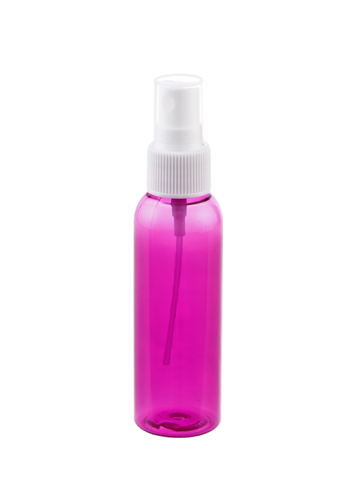 Sticla rotunda cu spray PET transparent de 60 ml pentru curatare sticla lichid dezinfectant ochelari