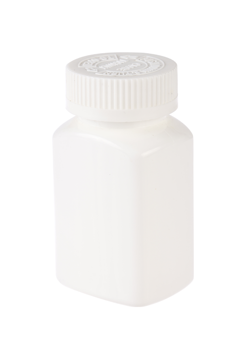 Flacon cu capsule de produs de sănătate cu trei stații de 100 ml PE cu capac de presiune