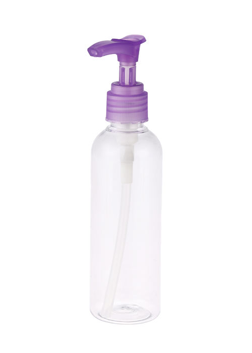 Flacon cu pompă de loțiune cu gel transparent PET de 200-300 ml pentru dezinfectare și sterilizare, de unică folosință, dezinfectant pentru mâini.