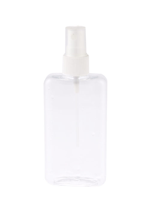 Flacon pulverizator transparent PET oval plat de 100 ml