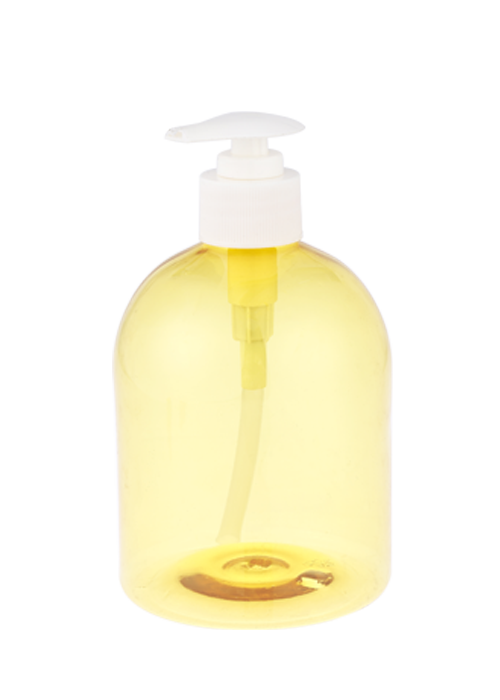 Flacon rotund pentru dezinfectant pentru mâini cu pompă de loțiune cu gel PET de 500 ml