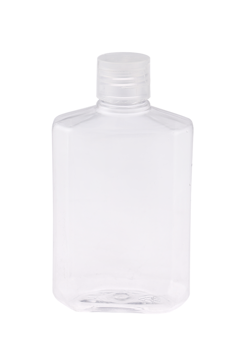 Flacon octogonal cu capac transparent PET de 250 ml